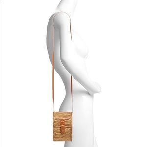 Crown Vintage Rattan Phone Crossbody Bag